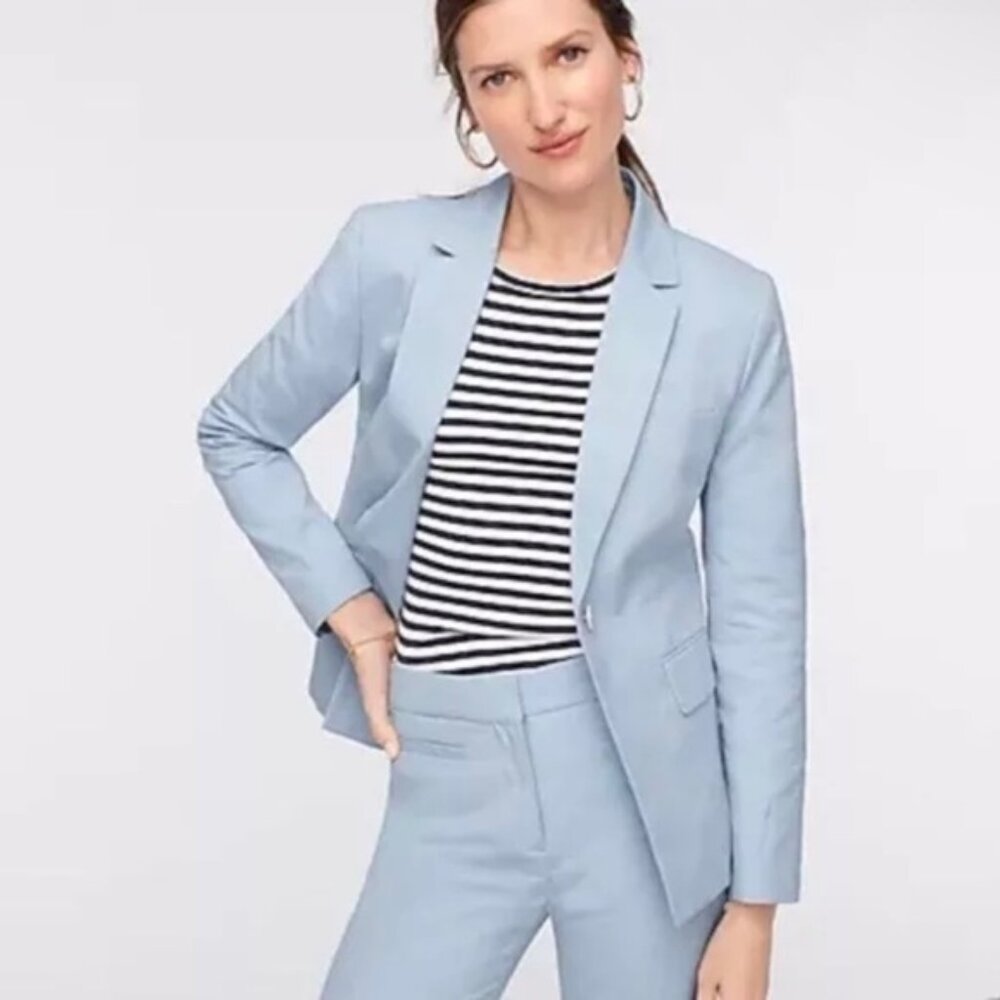 J.Crew Slim Single Button Blazer in Italian Cotton